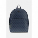 Milano Compact Backpack Blue  GUESS