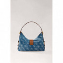 Camden Shoulder Bag Denim Logo  GUESS