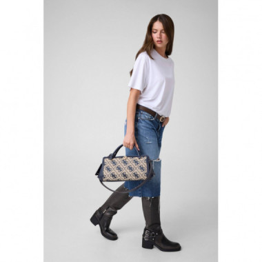 AUDREY LOGO SML GFRND SATCHEL NAVY LOGO