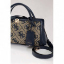 AUDREY LOGO SML GFRND SATCHEL NAVY LOGO
