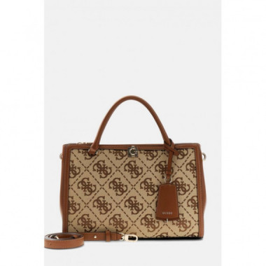 AUDREY LOGO GIRLFRIEND SATCHEL LATTE LOG