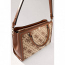 AUDREY LOGO GIRLFRIEND SATCHEL LATTE LOG