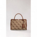 AUDREY LOGO GIRLFRIEND SATCHEL LATTE LOG