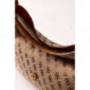 CAMDEN SHOULDER BAG LATTE LOGO/COGNAC