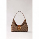 CAMDEN SHOULDER BAG LATTE LOGO/COGNAC