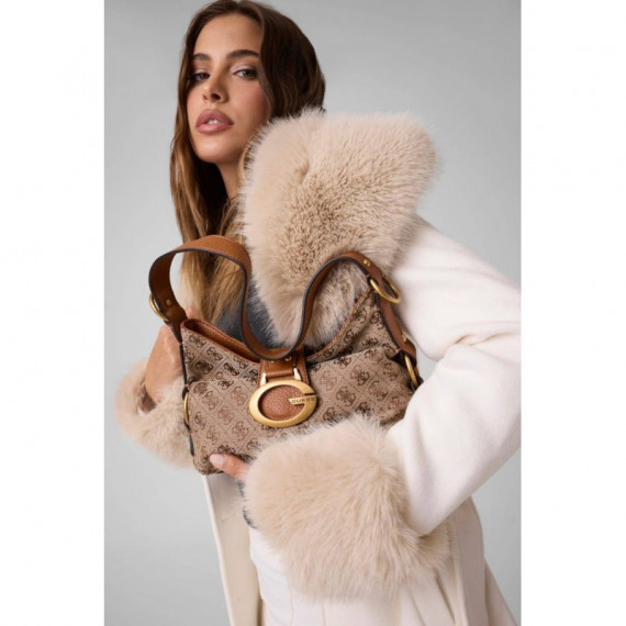 CAMDEN MINI SHOULDER BAG LATTE LOGO/COGN