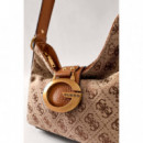 CAMDEN MINI SHOULDER BAG LATTE LOGO/COGN