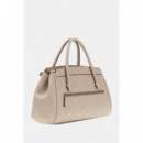 DIANA 3 COMP SATCHEL LIGHT TAUPE LOGO