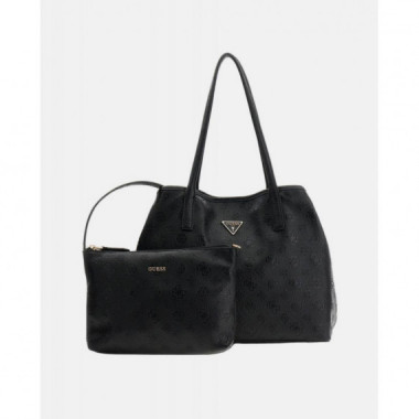 VICTTORIA 2 IN 1 TOTE BLACK LOGO
