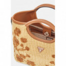 Kirsten Mini Satchel Caramel  GUESS