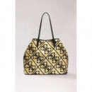 KIRSTEN LARGE 2 IN 1 TOTE NATURAL/BLACK