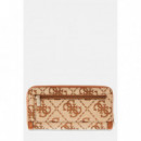 AUDREY LOGO SLG LRG ZIP AROUND LATTE LOG