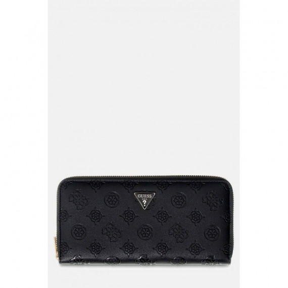 DIANA SLG LARGE ZIP AROUND BLACK LOGO