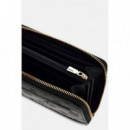 DIANA SLG LARGE ZIP AROUND BLACK LOGO