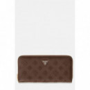 DIANA SLG LARGE ZIP AROUND CHOCOLATE LOG