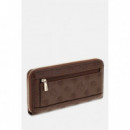 DIANA SLG LARGE ZIP AROUND CHOCOLATE LOG