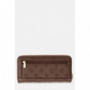 DIANA SLG LARGE ZIP AROUND CHOCOLATE LOG