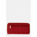 DIANA SLG LARGE ZIP AROUND DARK CHERRY L