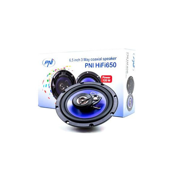 PNI Pareja de Altavoces 3 Vias Para Coche HiFi650 6.5", 120WMax