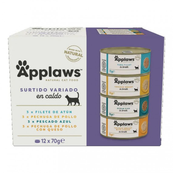 APPLAWS Gato Adulto Selección Pescado Latas 12X70 Gr