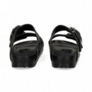 SANDALIA 2 HEBILLAS GRANDES GOMA NEGRO