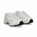 Deportivo Piel+malla Blanco  NEW BALANCE