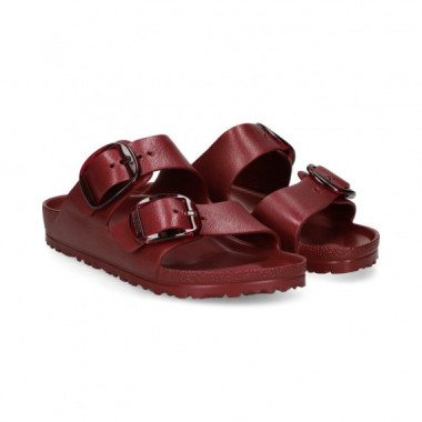 SANDALIA 2 HEBILLAS GOMA BURDEOS