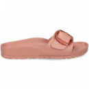 SANDALIA HEBILLAS GRANDES GOMA ROSA