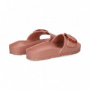 SANDALIA HEBILLAS GRANDES GOMA ROSA