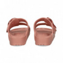 SANDALIA 2 HEBILLAS GRANDES GOMA ROSA