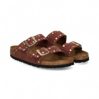 Sandalia 2 Hebillas Tachuelas ante Lila  BIRKENSTOCK