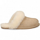 PANTUFLA PELO ANTE BEIGE