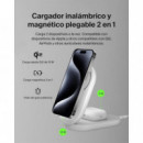 BELKIN Base de Carga Inalámbrica Plegable 2 In 1 QI2 15W  Blanca (WIZ028VFWH)