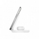 BELKIN Base de Carga Inalámbrica Plegable 2 In 1 QI2 15W  Blanca (WIZ028VFWH)