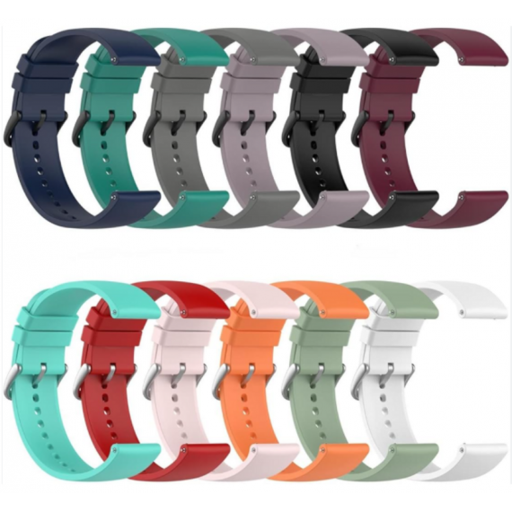 Correa Universal ACCETEL de Silicona 20MM para Samsung, Huawei, Honor, Amazfit, Xiaomi, Garmin, Fossil, Ticwatch, Coros, Etc.