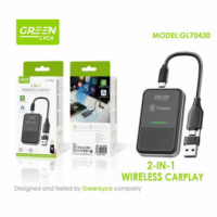 Adaptador Inalámbrico GREEN LYCA 2 en 1 Carplay & Android Auto GL70430
