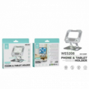 Soporte Universal IKREA 360 Rotación para Móvil y Tablet 4-12.9 Plata WE5208