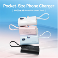 Power Bank VENTION 4800MAH 22.5W Ultraportátil con USB Tipo-c y Lightning Blanco Negro Azul FHRW0