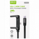 Cable con Soporte Plegable Greenlyca Usb-c 240W 120CM GL70523  GREEN LYCA