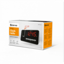 Reloj Despertador Denver con Radio 1.2 Pulgadas Alarma Dual Proyección de Hora CRP-618 Negro