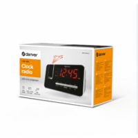 Reloj Despertador Denver con Radio 1.2 Pulgadas Alarma Dual Proyección de Hora CRP-618 Negro