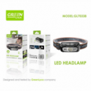 Linterna de Cabeza con Sensor Greenlyca 300MAH Capacidad de Batería 80 Minutos GL70338  GREEN LYCA