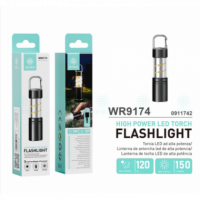 Linterna IKREA de Antorcha Led Alta Potencia Interfaz USB 3 Modos 120M 150 Lúmenes WR9174