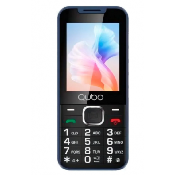 Móvil QUBO para Mayores 2.4" Pantalla Dual Sim Ram/rom 32MB 1000MAH Li-ion Batería Type-c X-240BL Azul