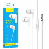 Auriculares HOCO M97 Universales con Micrófono y Conector 3.5MM Blanco