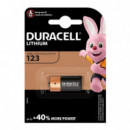 DURACELL CR123/CR123A/CR17345 Pila de Litio para Fotografía (1 Unidad)