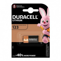 DURACELL CR123/CR123A/CR17345 Pila de Litio para Fotografía (1 Unidad)