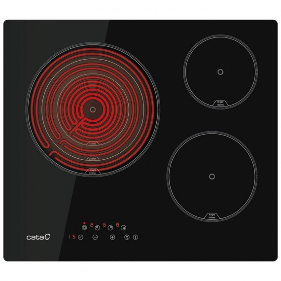 Placa Vitrocerámica CATA Tt 6003 E-tech de 3 Zonas