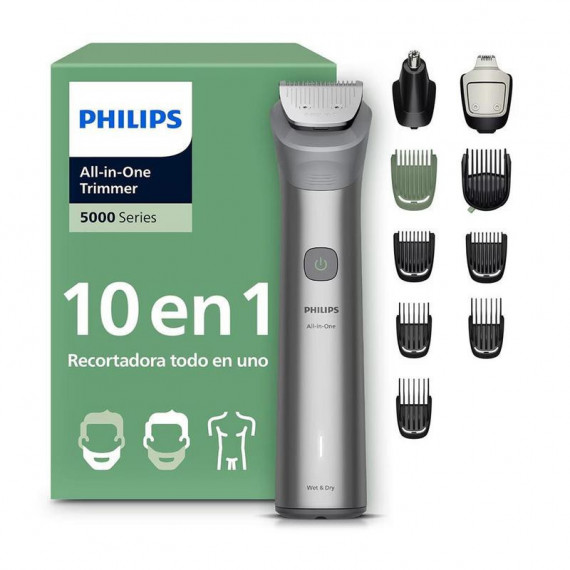 Recortadora Multifunción PHILIPS MG5921/15 10 en 1 con Batería de Litio