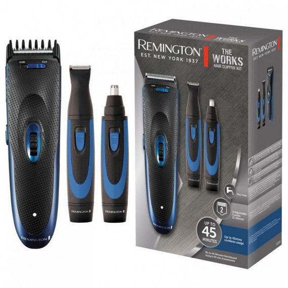 REMINGTON HC910 Kit Cortapelos, Recortadora y Recortadora Nasal The Works